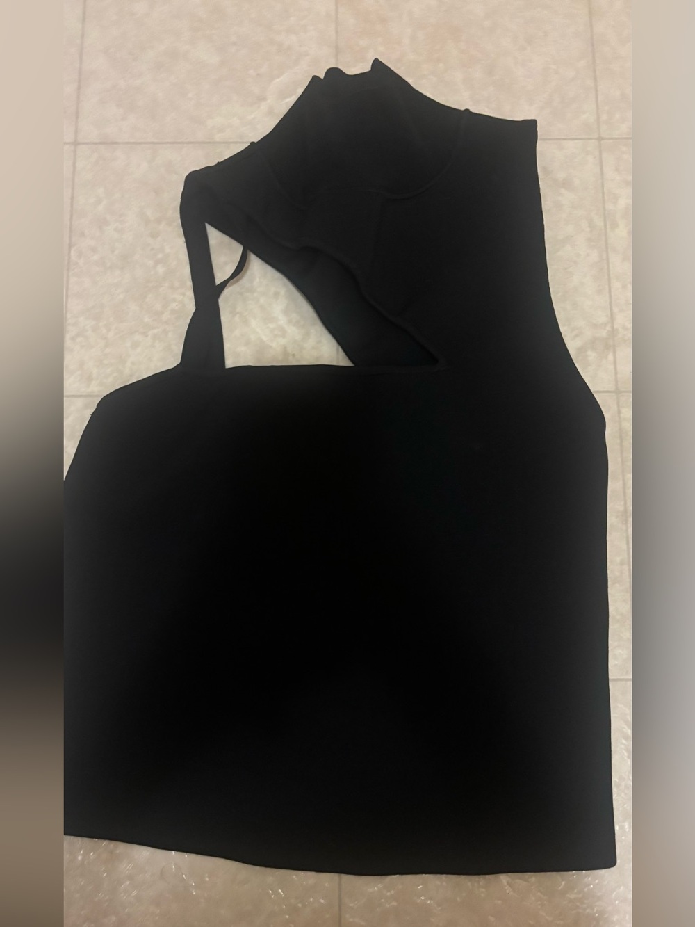 Alice + Olivia Black Strappy Dress with V-Neck Detail